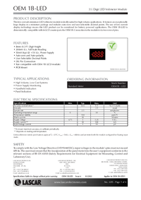 Thumbnail of document Data Sheet - OEM 1B-LED Voltmeter